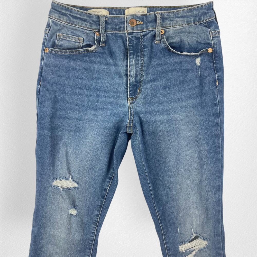 Universal Thread Women's High Rise Skinny 8/29R Distressed‎ - Picture 2 of 5